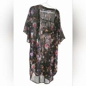 Floral Sheer Swim Cover-Up